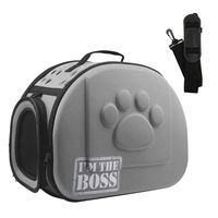 AriTan Pet Travel Carrier, Soft-Sided Collapsible Portable EVA Cat Bag with Mesh Windows, Porous Design, Best for Small or Medium Dog and Cat (Large, Grey)