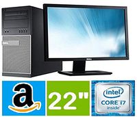Dell Optiplex 7010 Mini Tower Desktop PC - Intel Core i7-3770 Processor - 8GB RAM - 250GB Hard Drive - DVD - Windows 7 Professional with 22 inch Dell Monitor