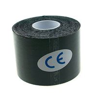 TrendBox Black - 1 Roll 5m x 5cm Kinesiology Sports Muscles Care Elastic Physio Therapeutic Tape for Knee Shoulder Wrist Muscle Back Injury Exercise