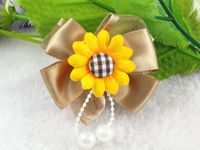 16pcs Organza Polyester Appliques Craft Wedding Party Sewing Decoration U Pick (Brown)
