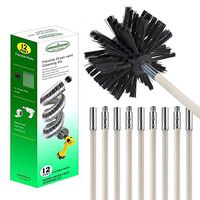 Dryer Duct Cleaning Kit Dryer Lint Remover Brush Sweep Kit, Extends Up To 12 Feet, 9 Rods+1 Brush Head, Use With or Without Power Drill