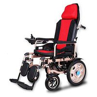 Electric Wheelchair Elderly Disabled Car Elderly Intelligent Automatic Portable Scooter Multifunctional Folding,Red