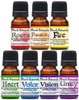 Miracle Botanicals Chakra Balancing Essential Oil Sampler - Set of (7) 10% Pure Essential Oil Blends diluted in 90% Golden Argan Oil - Therapeutic Grade - (7) 10ml
