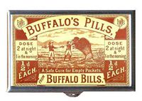 Buffalo Bill Pill Retro Ad Western Fun Image Decorative Pill Box
