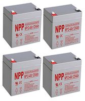 NPPower NP12V-4Ah 12V 4Ah SLA Sealed Lead Acid Battery with F1 Style Terminals / （4pcs）