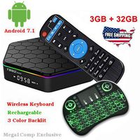 T95Z Plus Android 7.1 TV Box Amlogic S912 Octa Core 3GB/32GB Dual Band WiFi 2.4GHz/5.0GHz 4K HD TV Box with Backlit Mini Wireless Keyboard