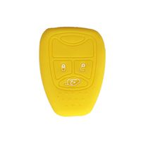 Ezzy Auto New Yellow Skin Key Cover Silicone Key Jacket Holder Bag For Dodge Charger Magnum Chrysler Sebring Pt Cruiser 200 300
