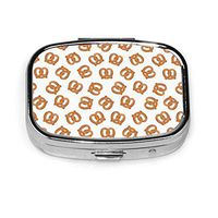 MMLCGG Soft Pretzels Food Fabric Daily Pill Case Organizer with Large Compartment for Travel Outdoor