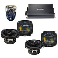 Compatible with Suzuki Samurai 1986-1995 Factory Speaker Upgrade Harmony (2) R4 & CXA300.4 Amp (Renewed)