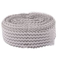 uxcell Lace Wedding DIY Wrist Band Decor Packing Bundling Ribbon 10 Yards Gray