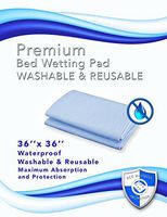Ultra Soft Premium Bed Wetting Pad- Light Blue 36 X 36. Waterproof Sheet Protector for Adults, Seniors, Infants and Toddlers. Winner of the 2015 Peoples Choice Award. by Zero Waste Moving