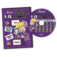 Nasco TB25658 InQuizaQuest Interactive Game Show Style CD-ROM, Geometry Vocabulary