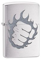 Zippo Personalized Message Engraved on Backside Customized Edgy Lighter Windproof Lighter (Fire Fist)