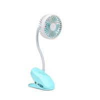 PRAVETTE USB Stroller Fan Clip on,Flexible Bendable Mini Personal Desk Electric Fans with 2000mAh Rechargeable Battery Operated for Office,Carseat,Bedside,Camping,Travel (Blue)