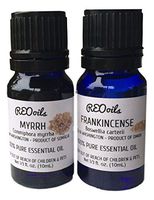 Frankincense & Myrrh Essential Oil Set 10 ml Each, Euro Droppers