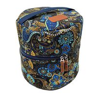 10-bottle Essential Oil Diffuser Carrying Case Tote for doTERRA, Young Living Bottles for Aromatherapy Travel or Storage with Power Adapter Compartment (Azul - XL)