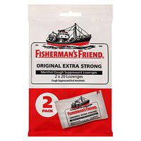 Fisherman's Friend Original Extra Strong Menthol Cough Suppressant Lozenges - 40 ct, Pack of 3