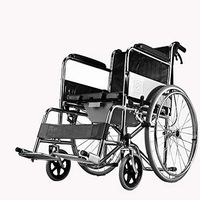 YONGMEI Wheelchair-Walker Lightweight Folding Belt Toilet Multi-Function Elderly Disabled High Back Full Flat Lying Push Scooter Size: 64x125x122cm (Color : Black)