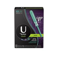 U by Kotex Sleek Tampons, Super Absorbency, Fragrance-Free, 18 Count