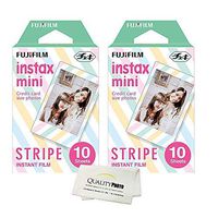 Fujifilm Instax Mini 8 Instant Film 2-Pack (20 Sheets) for Fujifilm Instax Mini 8 Cameras - Stripe ...