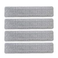 Ey.liden 4 Pieces Mop Replacement Heads Refills Microfiber Mop Cleaning Pads for Flat Microfiber Mop Frames