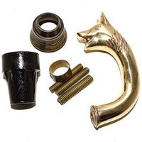 Brass Wolf Designer Beautiful Handle Cane Walking Stick Connector Handle, Affordable Gift Decorative Walking Cane Fashion Statement for Men/Women/Seniors/Grandparents! Item