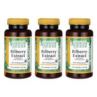 Swanson Bilberry Extract (Standardized) 60 Milligrams 120 Capsules (3 Pack)