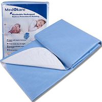 Medokare Bed Mat Bedwetting Underpads - Washable 2 Pack 36x52, Hospital 1500ml Soft Reusable Waterproof Bed Mats for Incontinence Kids Elderly Adults, Sheet Bed Mattress Pad Protector for Queen Beds