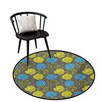 RUGSMAT Machine Washable Round Bath Mat,Tropical Hippie Turkey Love Lettering Sunshine Hearts Beachy 58S Peace Vintage,Non-Slip No-Shedding Bedroom Soft Floor Mat Round-71 Inch Multi