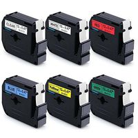 MarkDomain Replace M131 M231 M431 M531 M631 M731 6 Pack Compatible with Brother 12mm(0.47") x 8m M Tape for P-Touch Label Maker Model PT-90 PT-M95 PT-65 PT-70 PT-70BM PT-70SR PT-80
