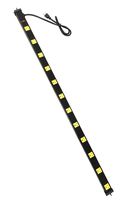 Inland ProHT 12 Outlet 4ft Power Strip 03201 with 3ft Power Cord, Metal Housing, 125V/15A, Lighted Combo Switch/Breaker, ETL Listed