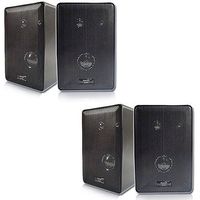Acoustic Audio 251B Indoor Outdoor 3 Way Speakers 800 Watt Black 2 Pair Pack New 251B-2Pr
