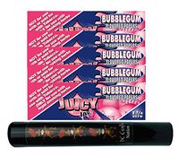 Herb Airtight Tube Pocket Protector with Juicy Jay's Bubblegum 1.25 Flavored Hemp Rolling Papers 5 Count DC Crafts Nation- Tiki Man