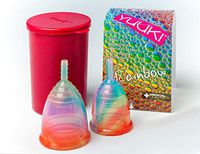 Yuuki Menstrual Cup - Rainbow Jolly - Small and Large + Infuser Box + Small Gift