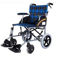 PLLP Medical Rehab Chair, Wheelchair,Lightweight Folding Wheelchair Driving Medical, Wheelchair Portable Aluminum Alloy Trolley Free Inflatable Folding Small Wheel Old Scooter