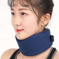Neck Brace Foam Cervical Collar for Sore Neck Cervical Traction Neck Stiffness Support Neck Surgery Orthopedic Collar (Medium, Navy Blue)