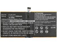 Synergy Digital Battery Compatible with Asus Memo pad Me302C Tablet Battery (Li-Pol, 3.7V, 6500 mAh) - Repl. Asus C12P1302 Battery