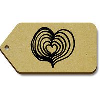 Azeeda 10 x 'Heart Shape' 66mm x 34mm Gift Tags (TG00008352)
