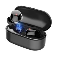 Wireless Earbuds, Portable Sport Bluetooth 5.0 True Wireless Earphones Hands Free Mini Noise Cancelling in-Ear Headphones with Mic and Charging Case Black