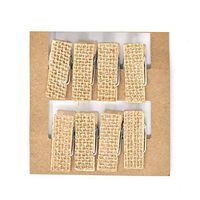 Homeford Burlap Clothespin, Natural, 1-1/4-Inch, 8-Count