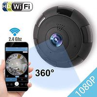 IP Camera 360 WIFI 1080P Outdoor Indoor Dome Camera Panoramic with Audio Motion Detection Alarm Monitor at Night for Home Security Support TF Card Android IOS,Home Electronic
