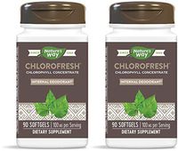 Nature's Way Chlorofresh Chlorophyll Concentrate (Pack of 2) with Soybean and Beeswax, 90 Softgels Each