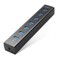 ORICO 7-Port USB Hub, SuperSpeed USB 3.0 with 3.3 Ft Power Cord and Data Cable for Windows/Mac/Linux/PC/Laptop