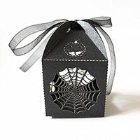 PIXNOR 50pcs Halloween Party Candy Boxes Halloween Goody Boxes - Cobweb Style