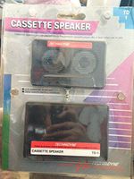 Technidyne Cassette Shaped Speakers with Storage Case - 3.5mm Connector is Great for MP3 Players, iPod, iPad, iPhone, Smartphones, CD Players, Cassette Players