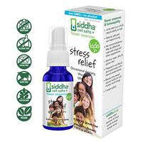 Siddha Remedies Stress Relief Spray for Children for Anxiety, Impatient, Irritable, Whining, Worry | 100% Natural Homeopathic Remedy with Cell Salts and Flower Essences