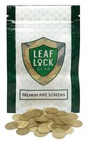 50 Leaf Lock Gear Premium Brass Tobacco Pipe Screen Filters - 1/2" (0.5)