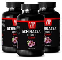 Echinacea Pure - ECHINACEA Root Extract - Digestive aid Natural - 3 Bottles 300 Capsules