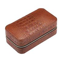 JUFU Cigar Box Cigar Box, 6-Pack Portable Cedar Wood Cigar Humidor, Leather Moisturizing Box Moisturizing Cabinet Gift Box with Moisture Meter Moisturizing Device, Size: 20.5x10.8x8.6cm @@