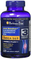 Puritans Pride Glucosamine, Chondroitin & MSM with Omega 3, 6, 9, 120 Count